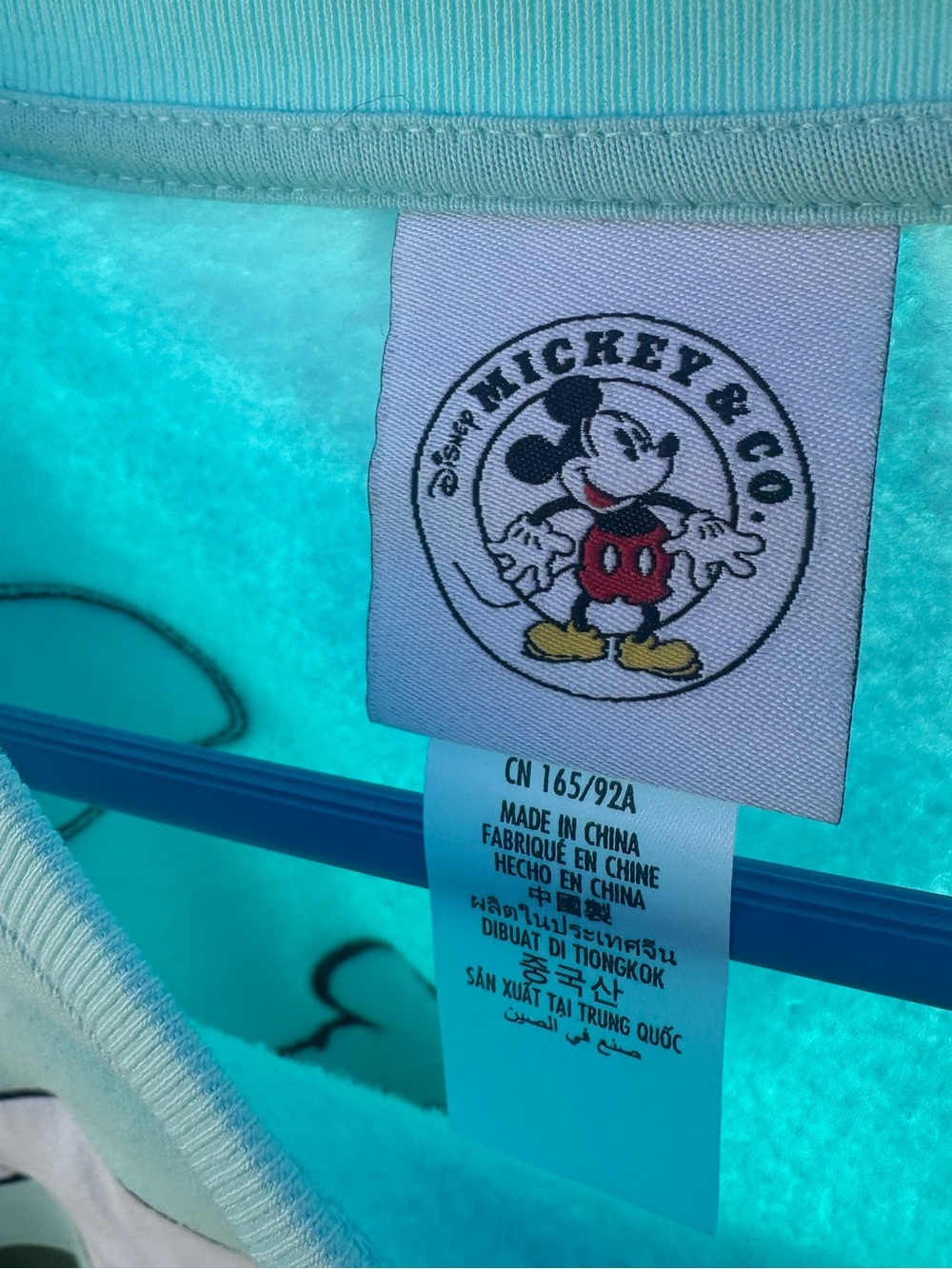 Disney -Mickey Mouse Pastel Graphic Sweatshirt - Garden preowned Size M - Picture 4 of 4